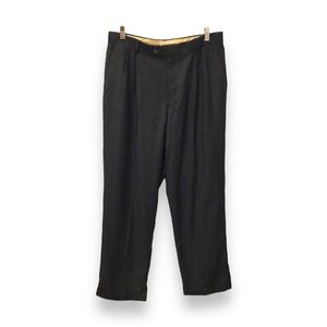 Boca Classics Mens Pleated Front Wool Blend Dress Pants, Charcoal, size 34x30